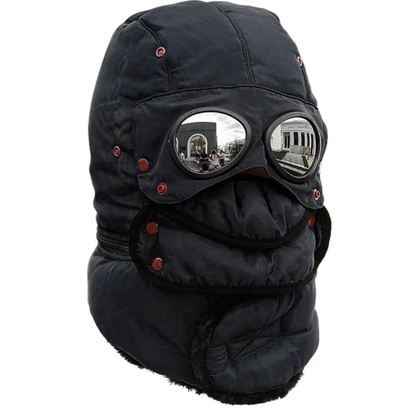 🎄Flash Sale 50% OFF 🔥Winter Thermal Hat with Glasses Windproof Ski Mask Cap