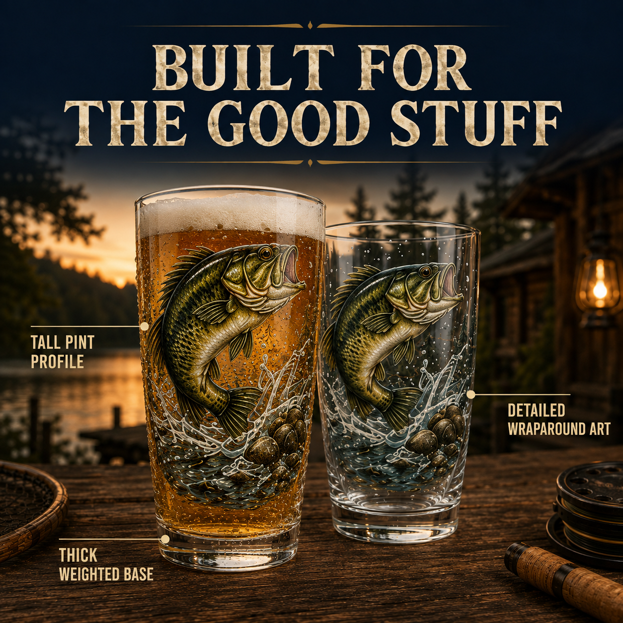🔥Last Day 70% OFF – ✨🎣 The Last Cast Fishing Pint Glass Collection – 7 Unique Angler Designs & Gift Box