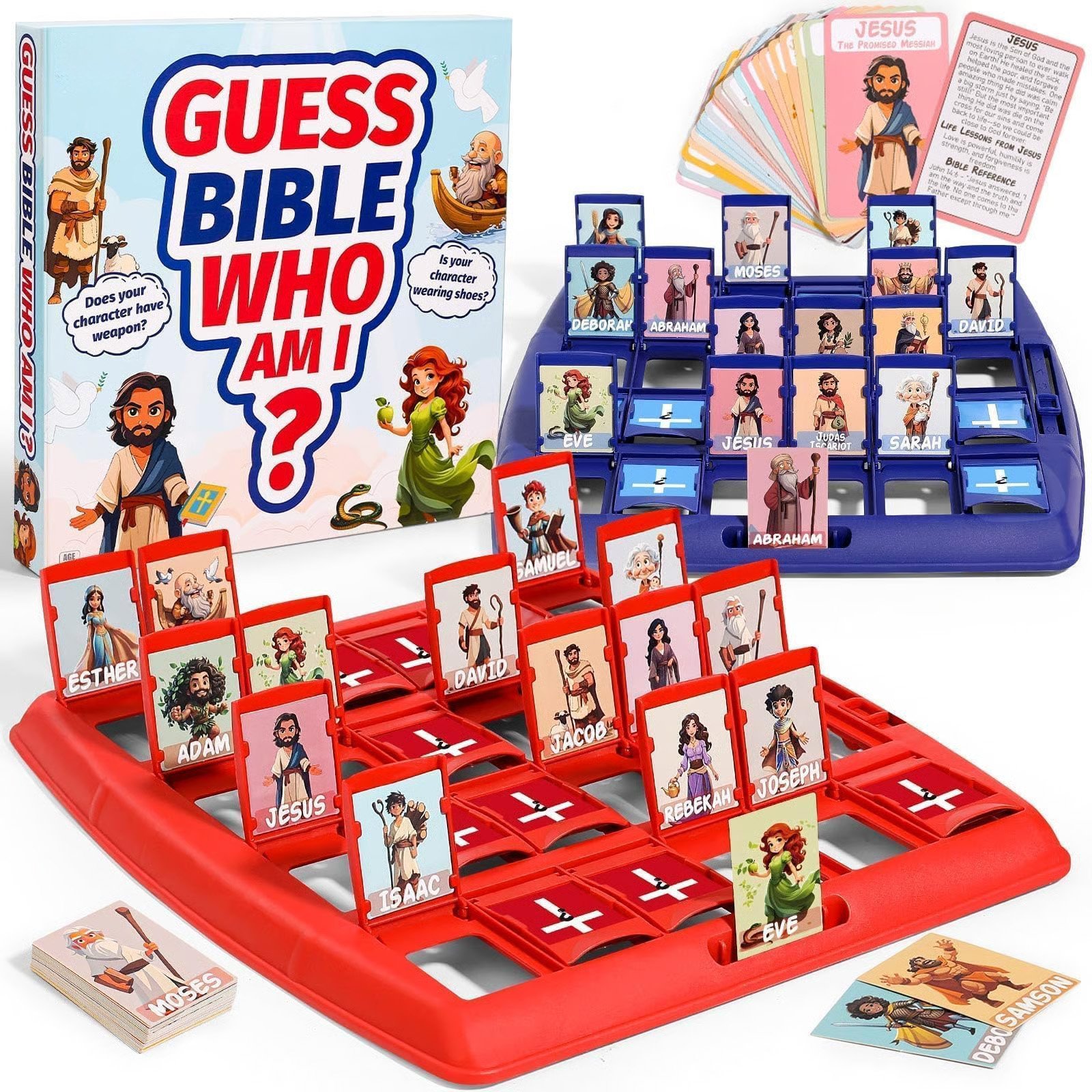 🔥LAST DAY 70% OFF✝️Guess Bible Who I Am Board Games for Kids🎁Christian Catholic Gifts