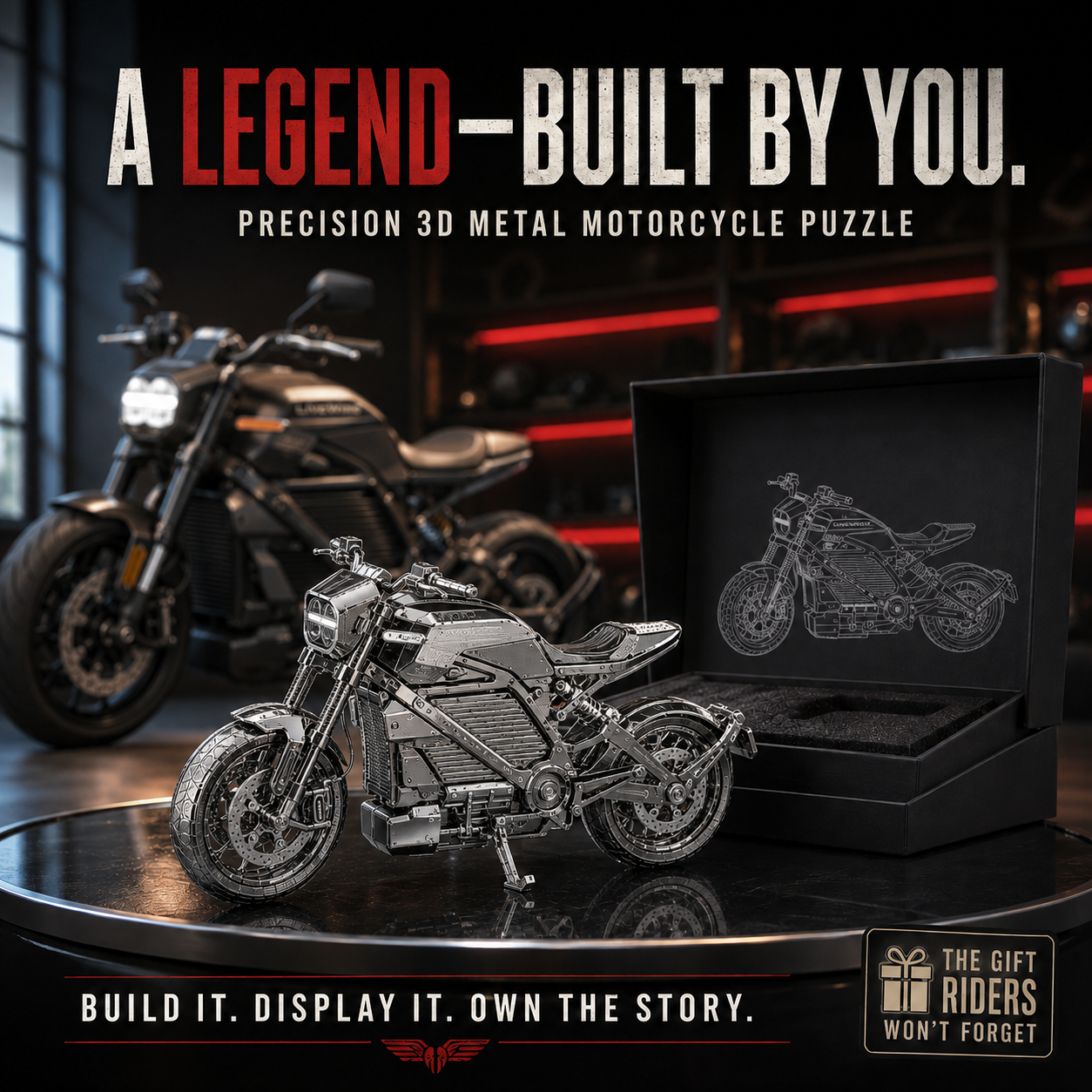 🔥Last Day 70% OFF -🔥Silver Motorcycle 3D Metal Assembly Puzzle