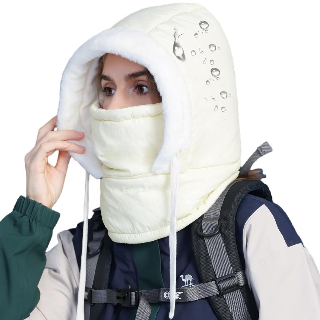 ❄️Unisex Winter Balaclava Hoodie - Waterproof Fleece Ski Mask with Face Shield & Earmuffs