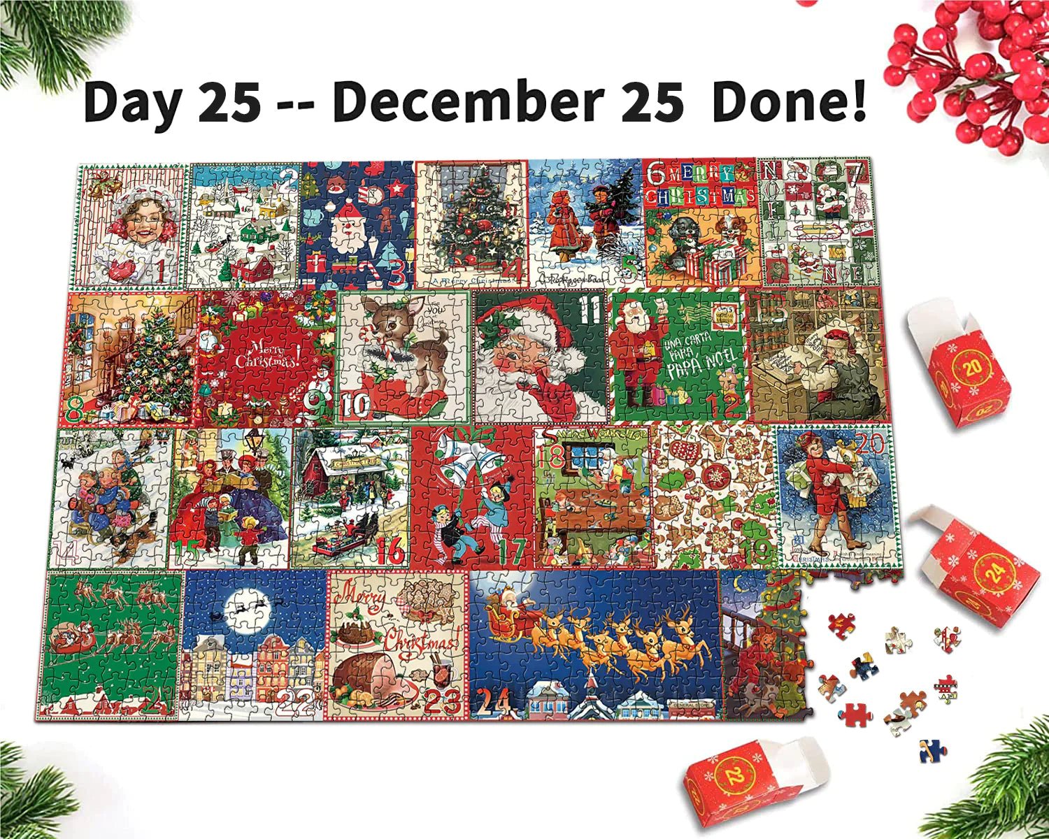 🎄Early Christmas Sale 70%🎁Christmas Advent Calendar Jigsaw Puzzle 1000pcs