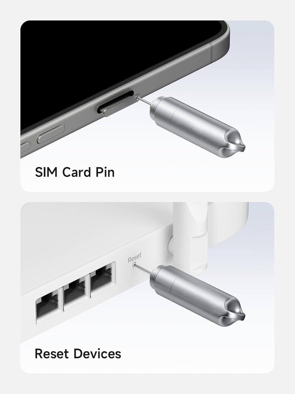 🎄Flash Sale 50% OFF 🔥SIM Card Tray Removal Tool with Cleaning Brush, 2 in 1 EDC Portable Keychain