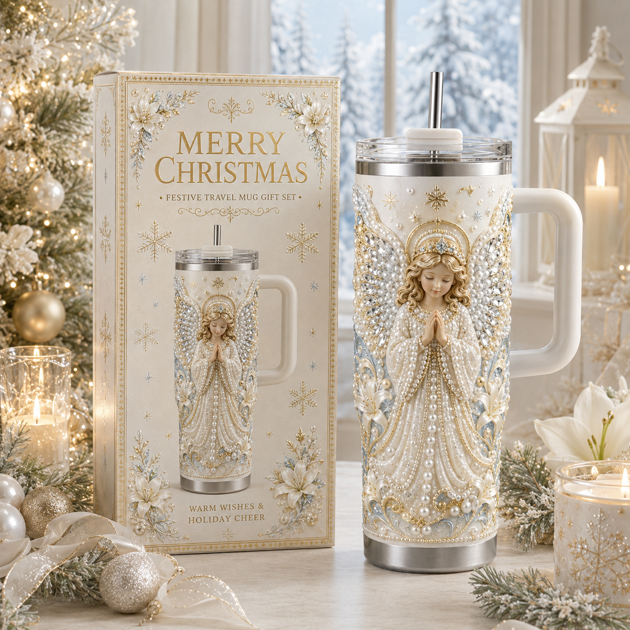 🔥Last Day 70% OFF -🎅✨ Luxury Christmas Santa Handle Tumbler – A Magical Holiday Gift