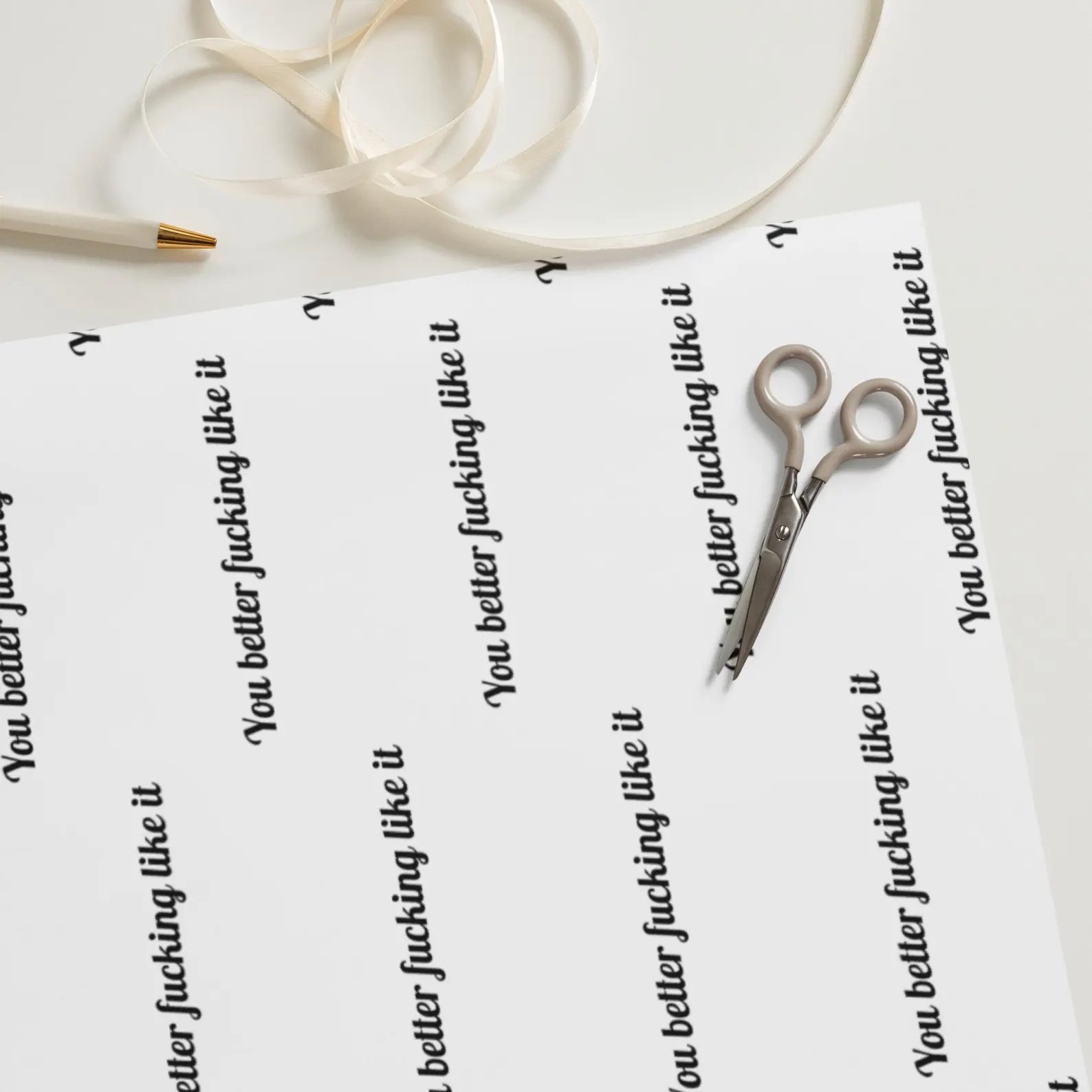 🔥Christmas Hot Sale 70% OFF🎁"You Better Fucking Like It" Wrapping Paper🎄