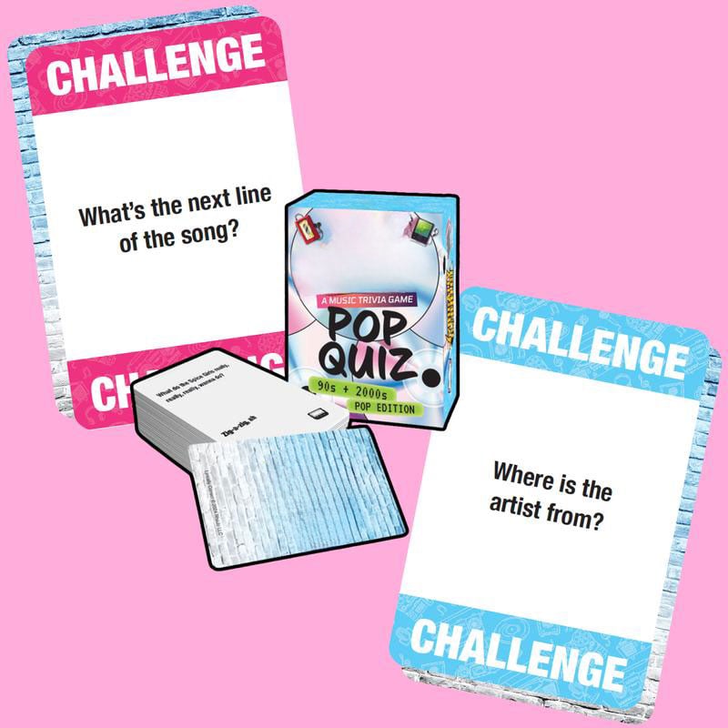 🔥Christmas Hot Sale 70% OFF - 🎄Lyrics Pop Quiz Pop Quiz 90s & 2000s Edition Music Trivia Game