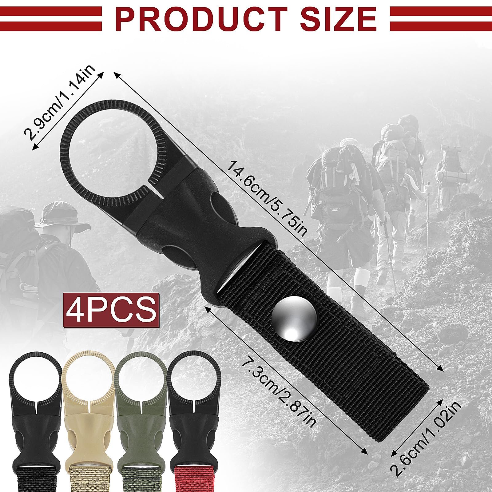 🎁TikTok Last Day Sale - 55% OFF🔥Backpack Water Bottle Hook (4 PCS/Set)