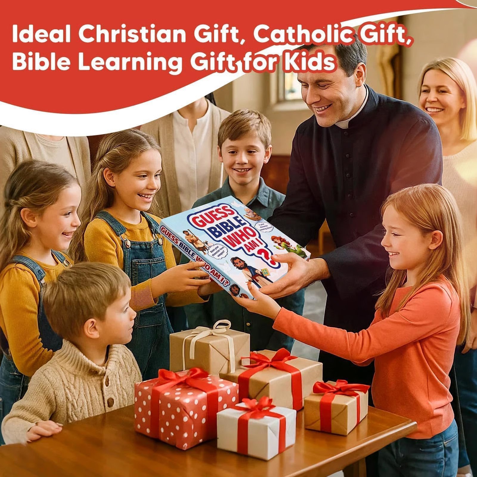 🔥LAST DAY 70% OFF✝️Guess Bible Who I Am Board Games for Kids🎁Christian Catholic Gifts