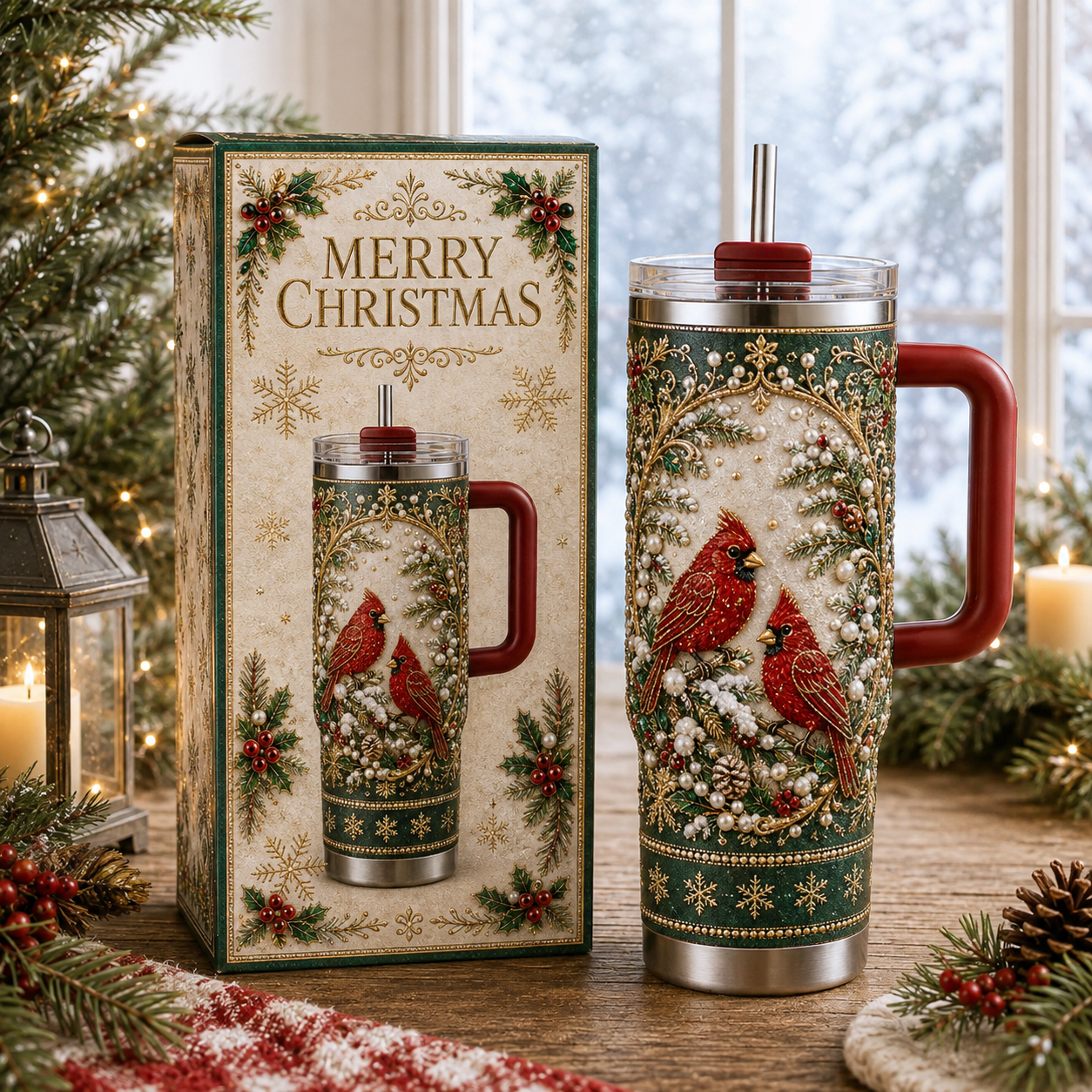 🔥Last Day 70% OFF -🎅✨ Luxury Christmas Santa Handle Tumbler – A Magical Holiday Gift