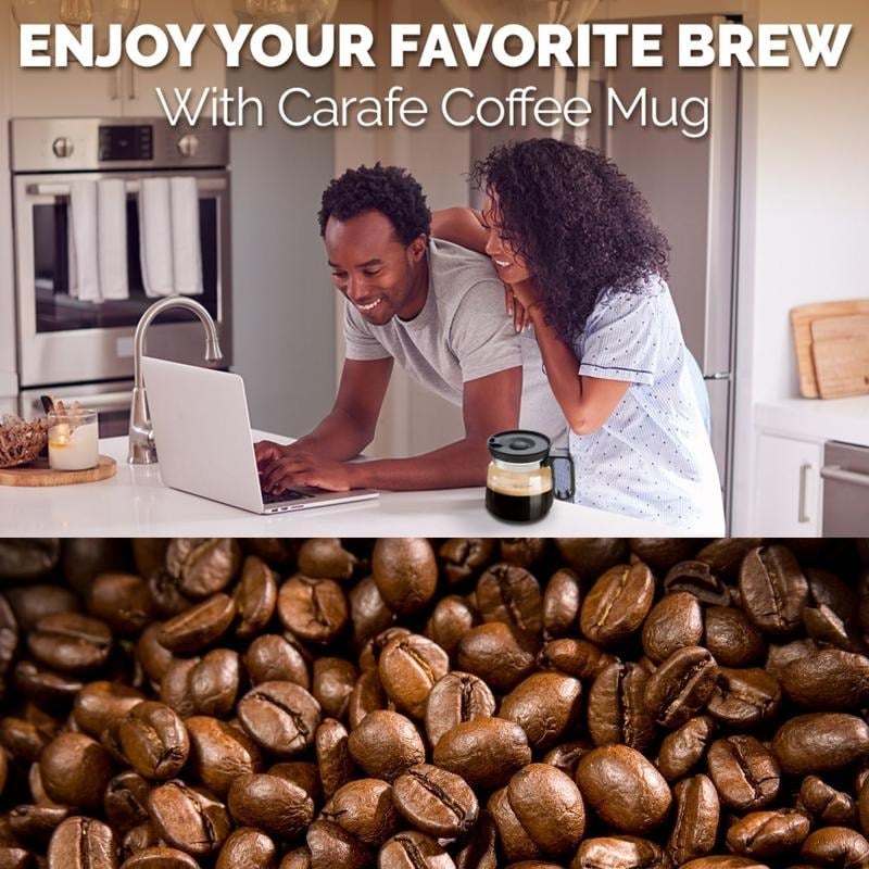 🔥LAST DAY PROMOTION - 55%OFF🔥☕ 16 Oz Glass Coffee Mug – Coffee Pot Style