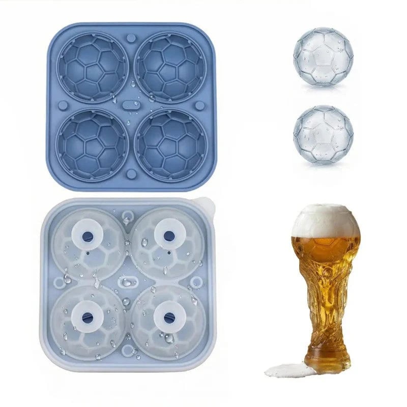 🎁Last Day 59% OFF-⚽Football Shape Silicone Ice Ball Mold🧊