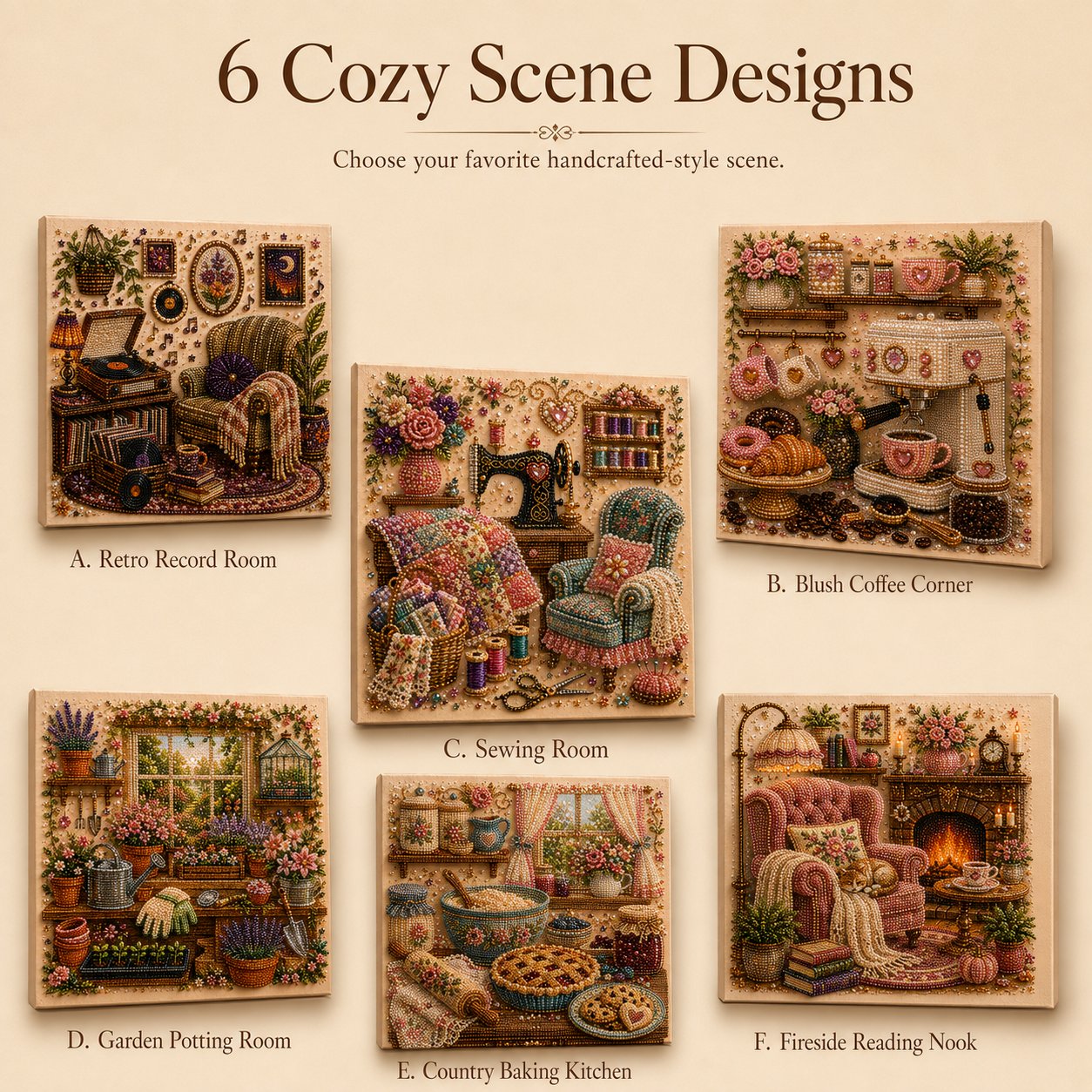 ⏳Hot Sale 70% OFF 💖✨ Cozy Hobby Rooms 3D Diamond Painting Kit