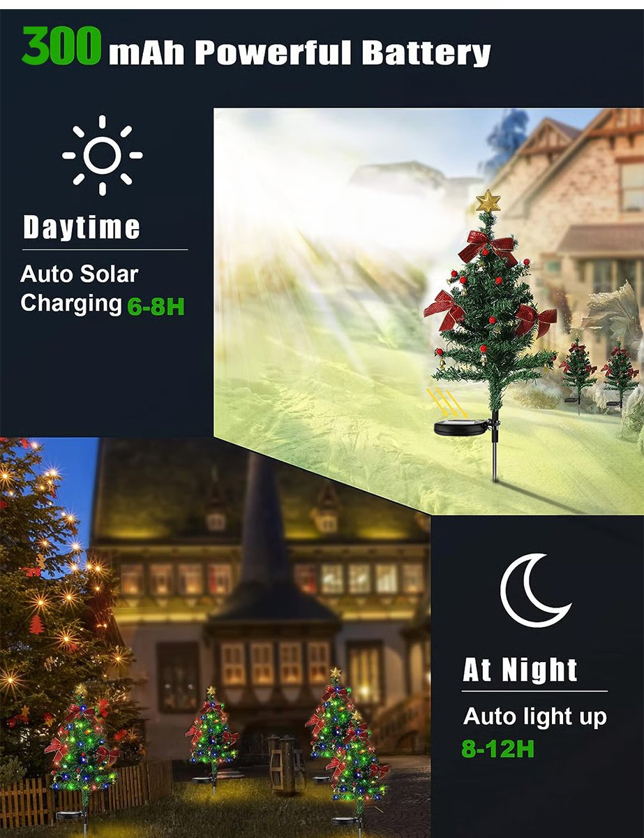 🔥Christmas Hot Sale 70% OFF-🎄Solar Christmas Trees Lights Outdoor Decoration Waterproof