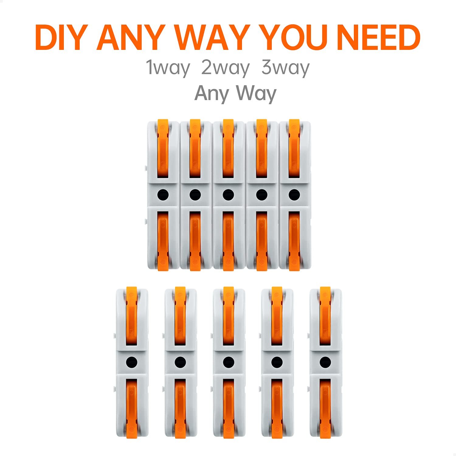 🔥Last Day 70% OFF-Universal Quick Lever Electrical Wire Connectors (24-12 AWG) Assortment (30/100Pcs)