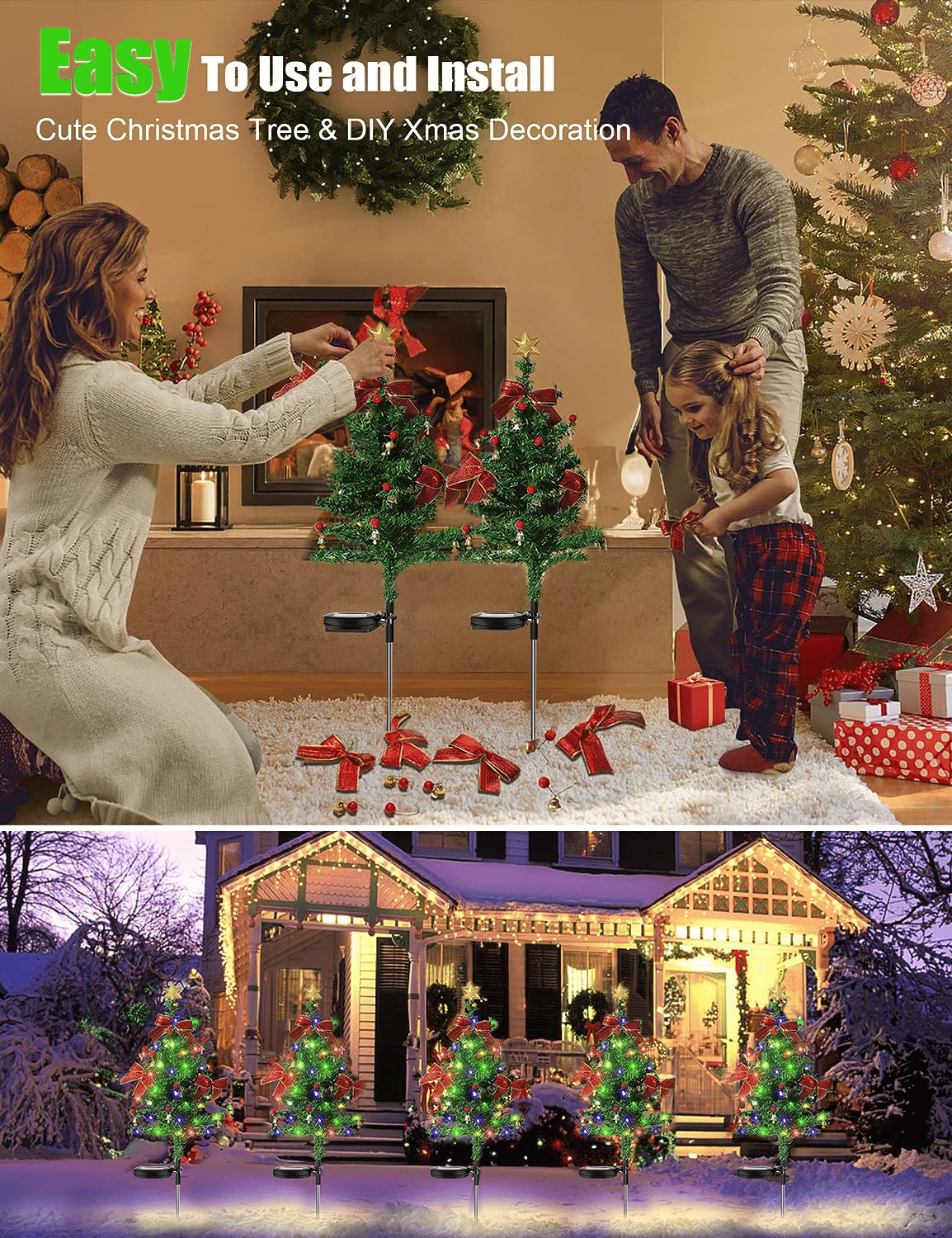 🔥Christmas Hot Sale 70% OFF-🎄Solar Christmas Trees Lights Outdoor Decoration Waterproof