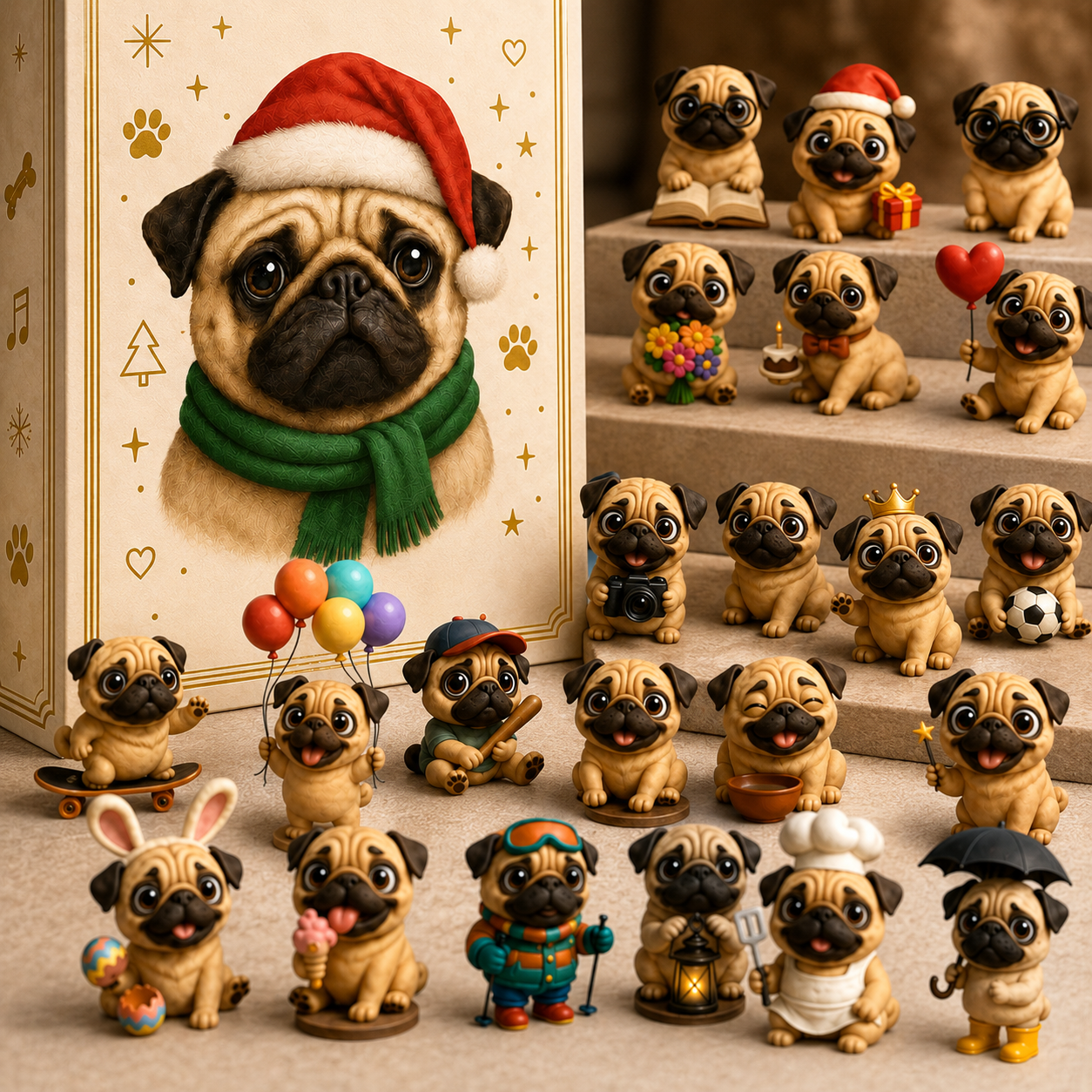 ⏳ Last Day 70% OFF – 2026 Fun Pug Advent Calendar🎄🐶