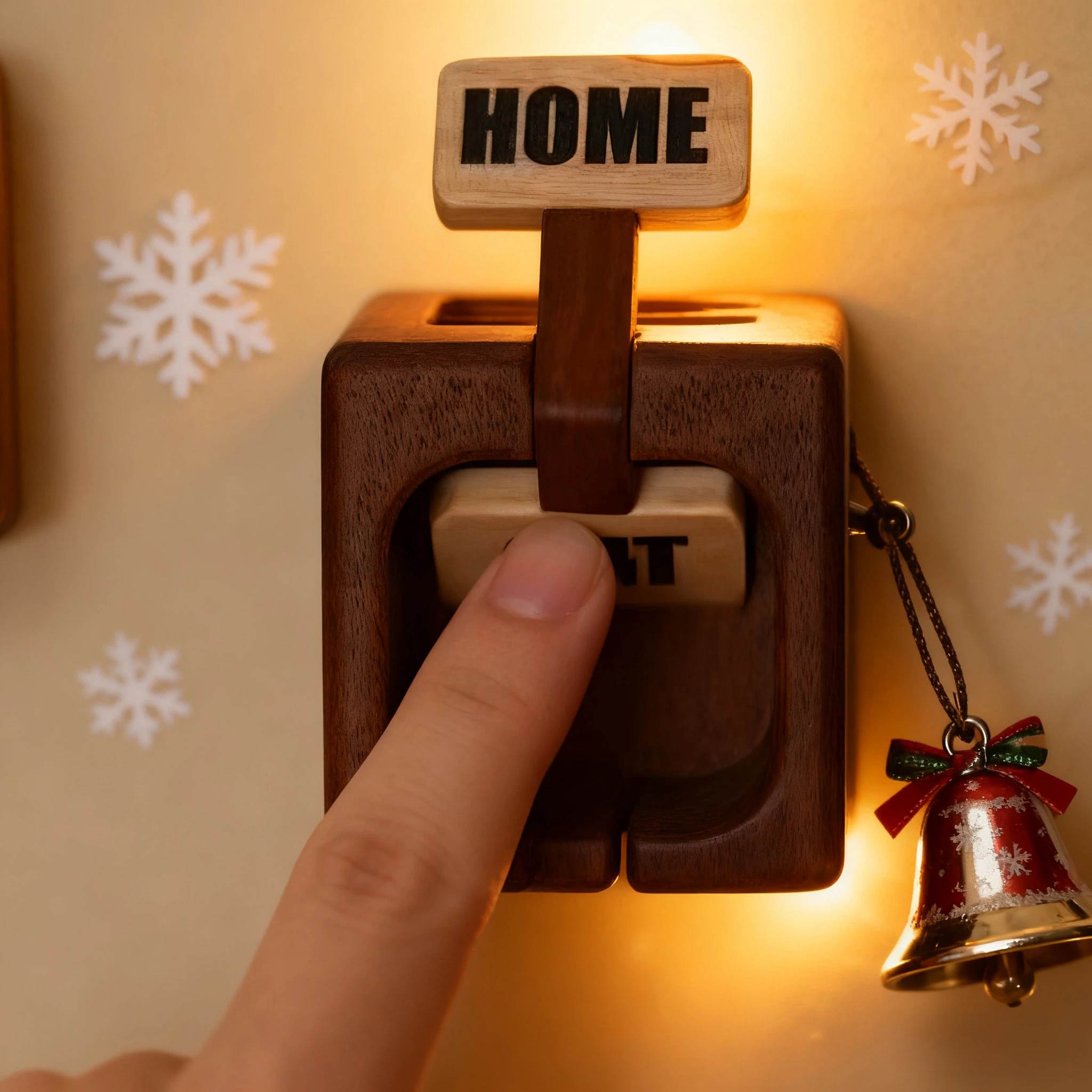 🎄Flash Sale 50% OFF 🔥 Cute Wooden Keychain Hooks – “HOME” Never Looked This Adorable! 🏡