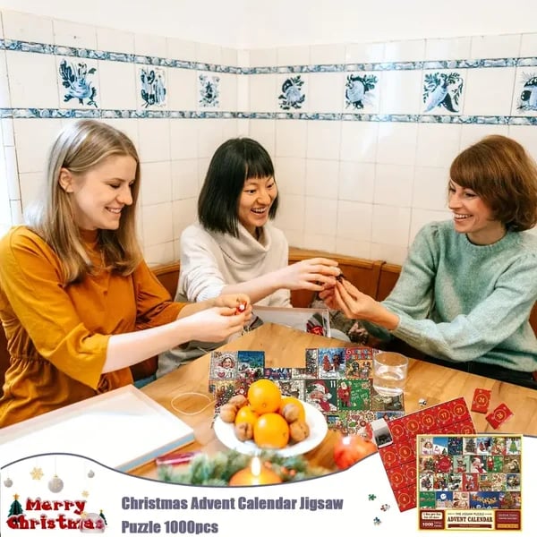 🎄Early Christmas Sale 70%🎁Christmas Advent Calendar Jigsaw Puzzle 1000pcs