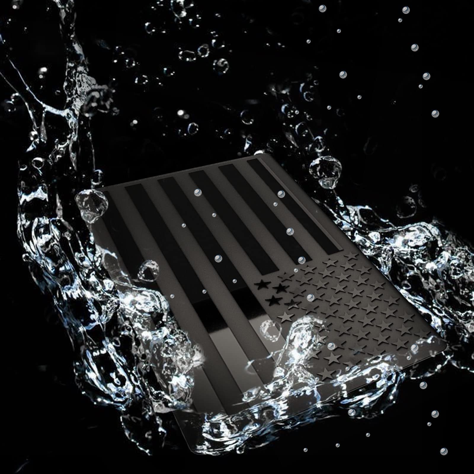 š„Last Day 55% OFF - 3D All-Black American Flag Emblem Decal