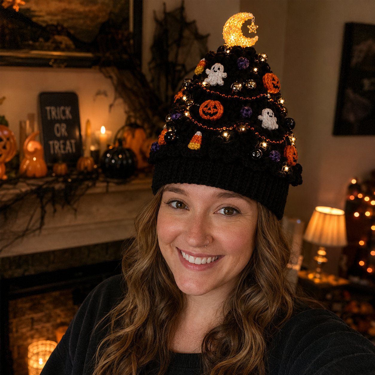 ⏳ Last Day 70% OFF – 🎄Beginner-Friendly Light-Up Christmas Tree Crochet Hat DIY Kit | Complete Kit with Coordinated Yarn, LED Lights & Step-by-Step Guide Included 💕