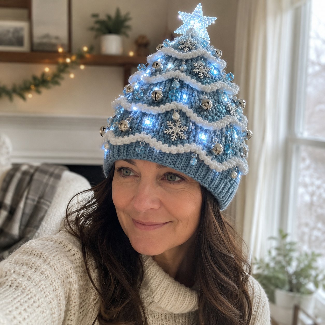 ⏳ Last Day 70% OFF – 🎄Beginner-Friendly Light-Up Christmas Tree Crochet Hat DIY Kit | Complete Kit with Coordinated Yarn, LED Lights & Step-by-Step Guide Included 💕
