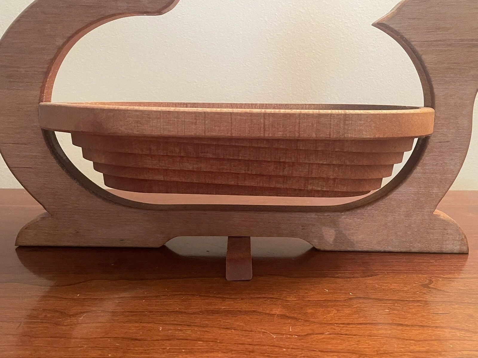 🔥HOT SALE 55% OFF-✨🐱Wooden CAT Expandable Collapsible Accordion Pedestal Folding Basket Bowl