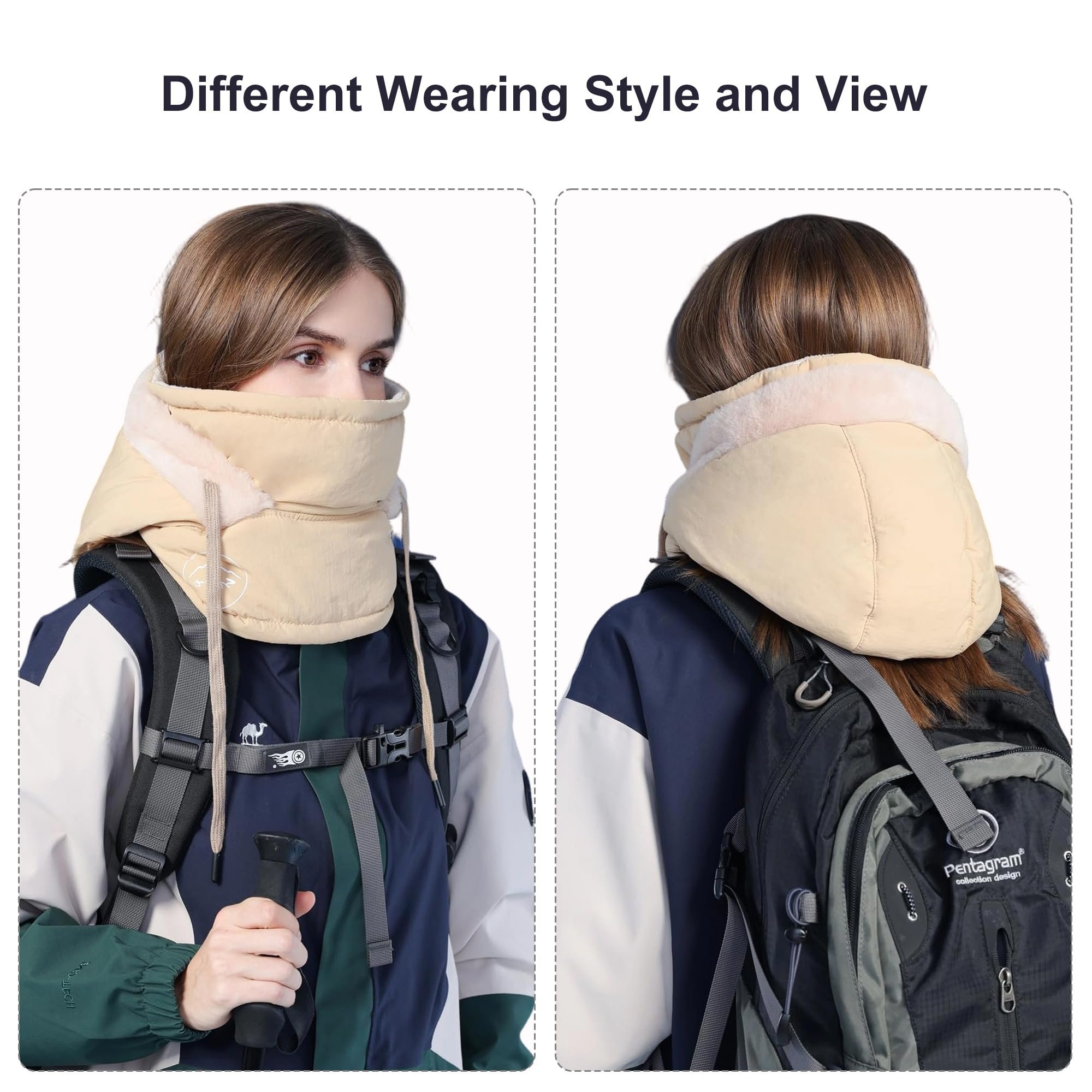 ❄️Unisex Winter Balaclava Hoodie - Waterproof Fleece Ski Mask with Face Shield & Earmuffs