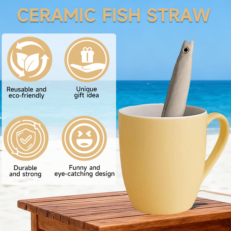 🤣Ceramic Fish Straw🐟| Your drink has never been this fun!🥤