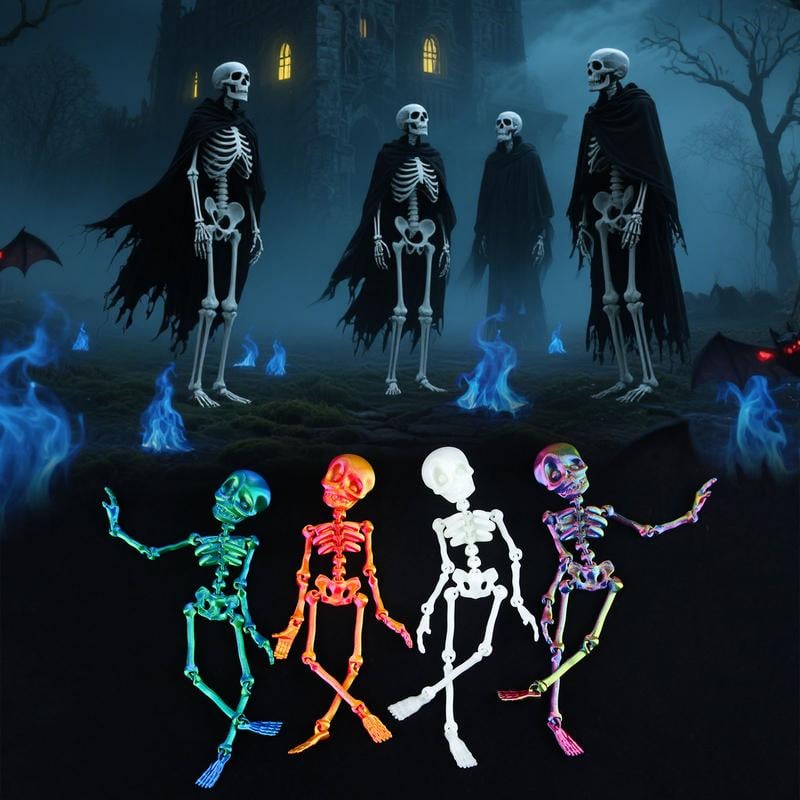 🎃Last Day 70% OFF🔥Poseable Skeleton Fridge Magnet with Movable Joints