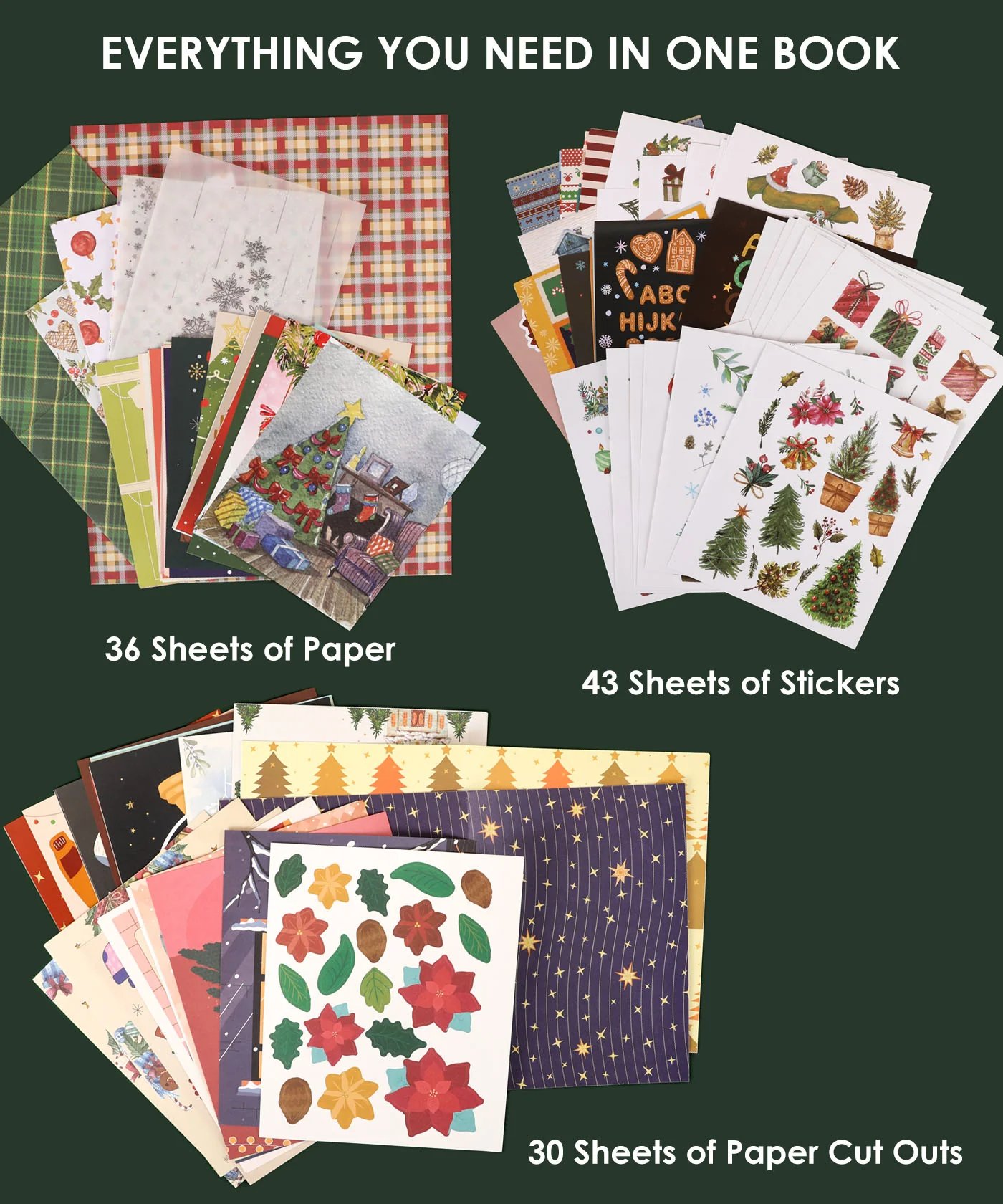 🔥HOT SALE 59% OFF-✨200+ Pages Holiday Magic Collage Activity Book📚