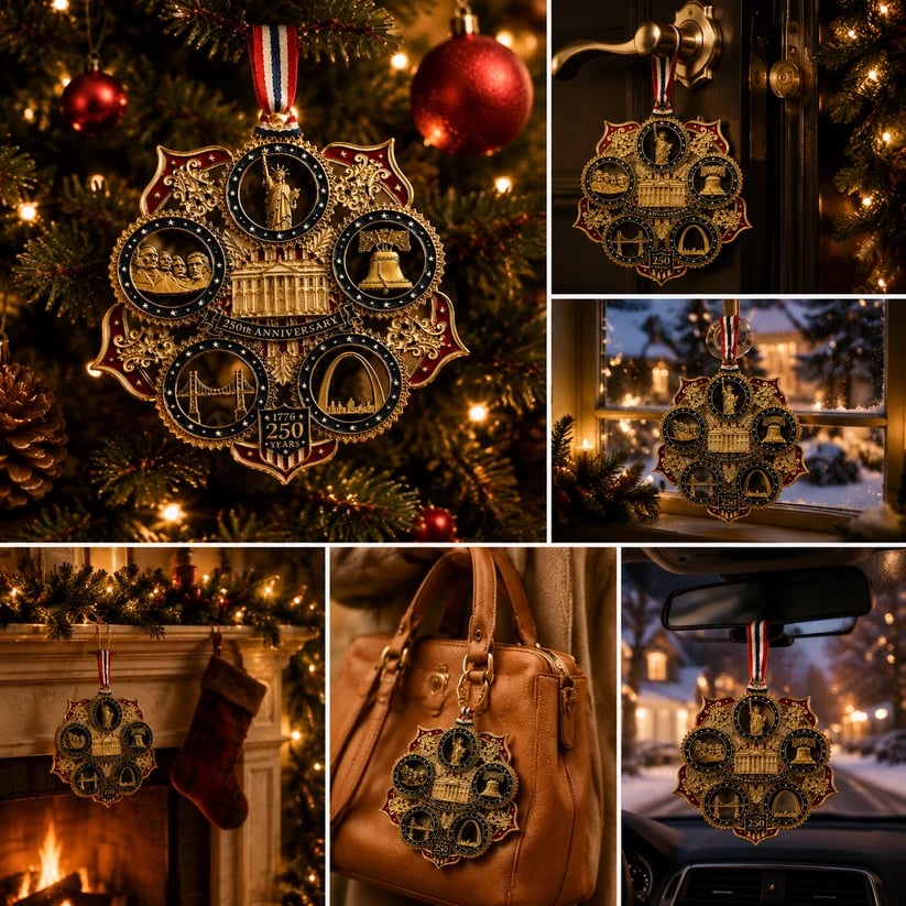 🔥Limited time 70% OFF -🎁✨ America 250th Anniversary Commemorative Christmas Ornament