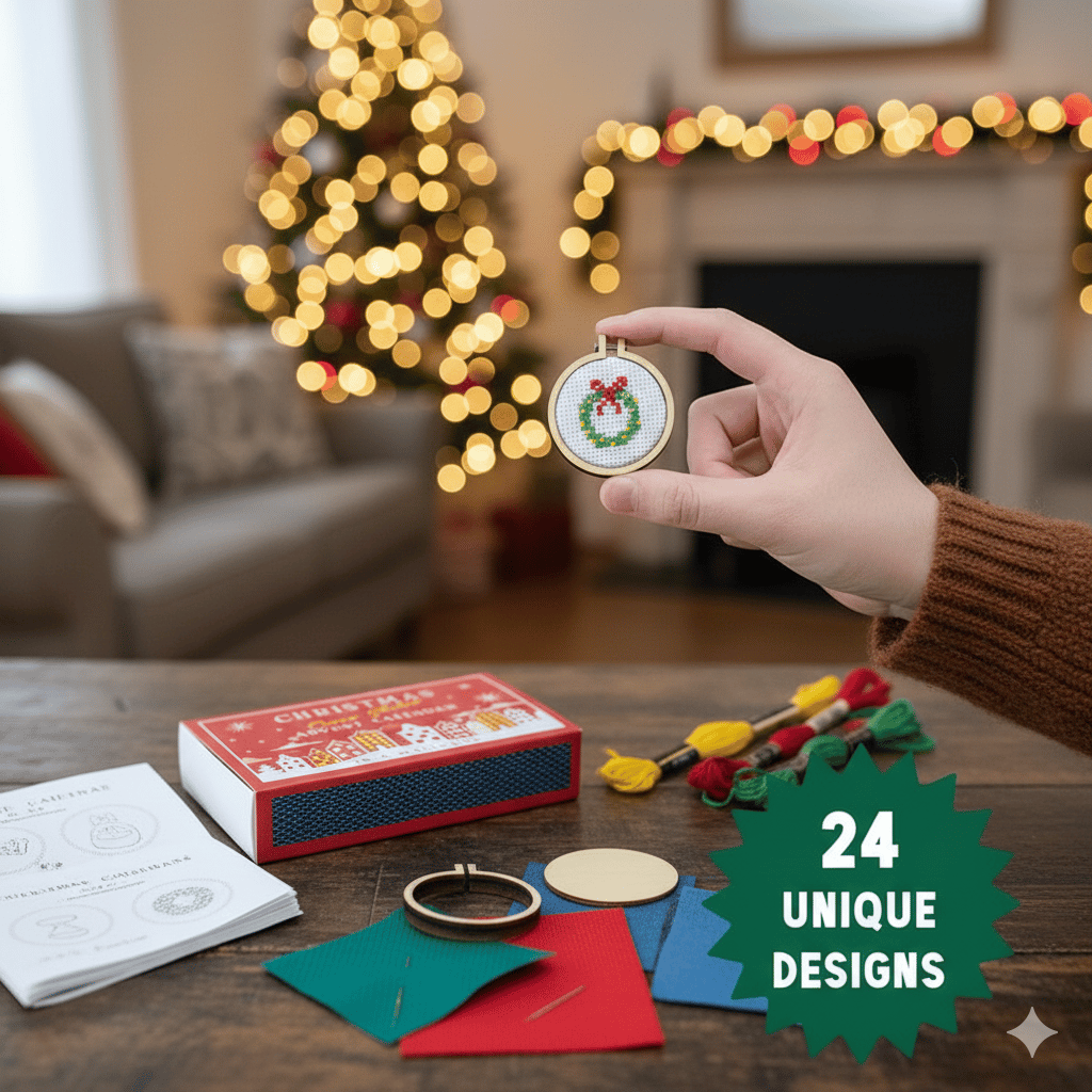 🎅Christmas Pre Sale - 70% OFF-🎄Christmas Cross Stitch Advent Calendar