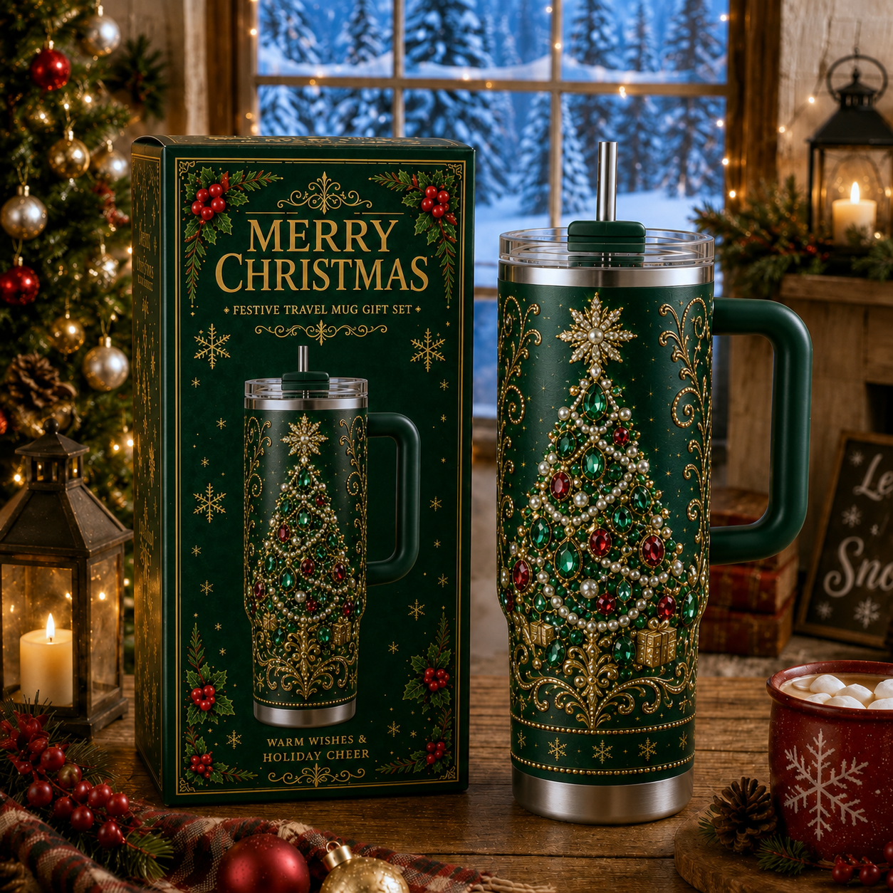 🔥Last Day 70% OFF -🎅✨ Luxury Christmas Santa Handle Tumbler – A Magical Holiday Gift