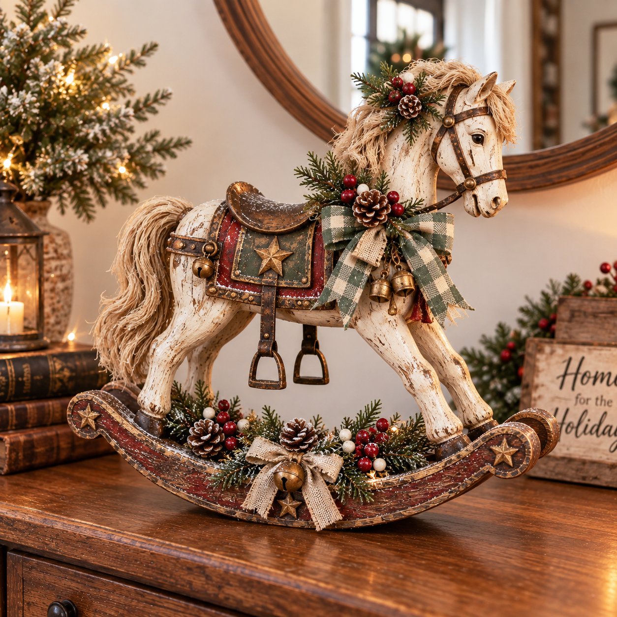 🔥 Limited Time 70% OFF – 🎠✨ Vintage Christmas Rocking Horse | Heirloom-Inspired Farmhouse Holiday Decor