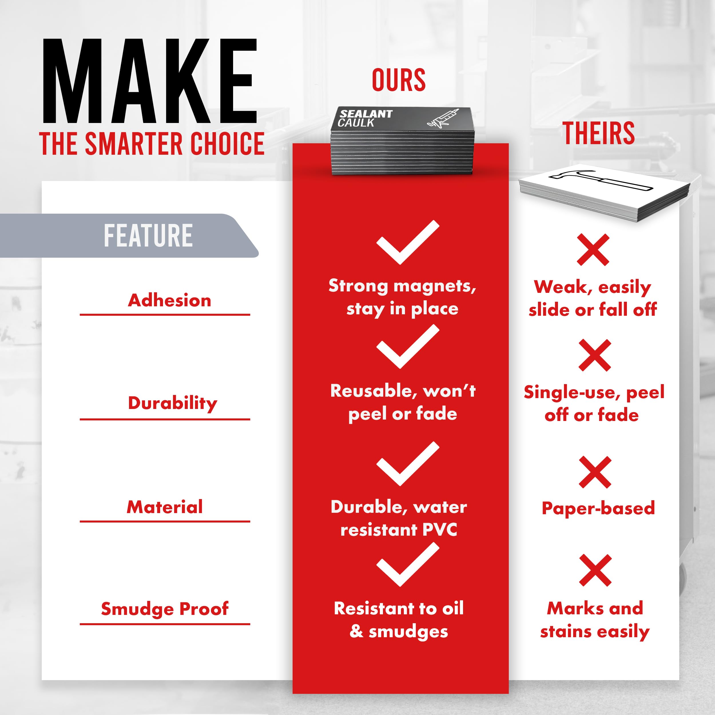 🎁80-Piece Magnetic Toolbox Labels Kit✨ Transform Your Tool Chaos into Order🧲 Reusable Labeling System