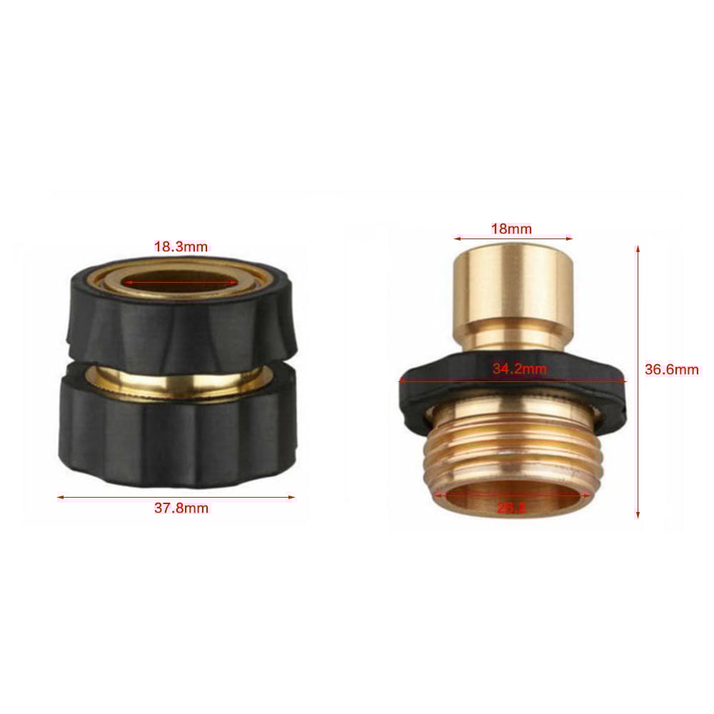 🔥Last Day 70% OFF-Garden Hose Quick Connector, 3/4 Inch Male and Female Garden Hose Fitting Quick Connector