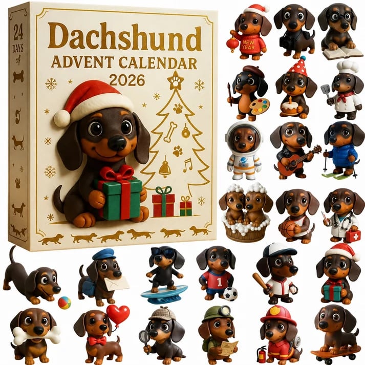 ⏳ Last Day 70% OFF – 🐶 2026 Dachshund Christmas Advent Calendar | 24 Daily Mini Dachshund Surprises for Collecting, Display & a Fun Holiday Countdown 🎄✨