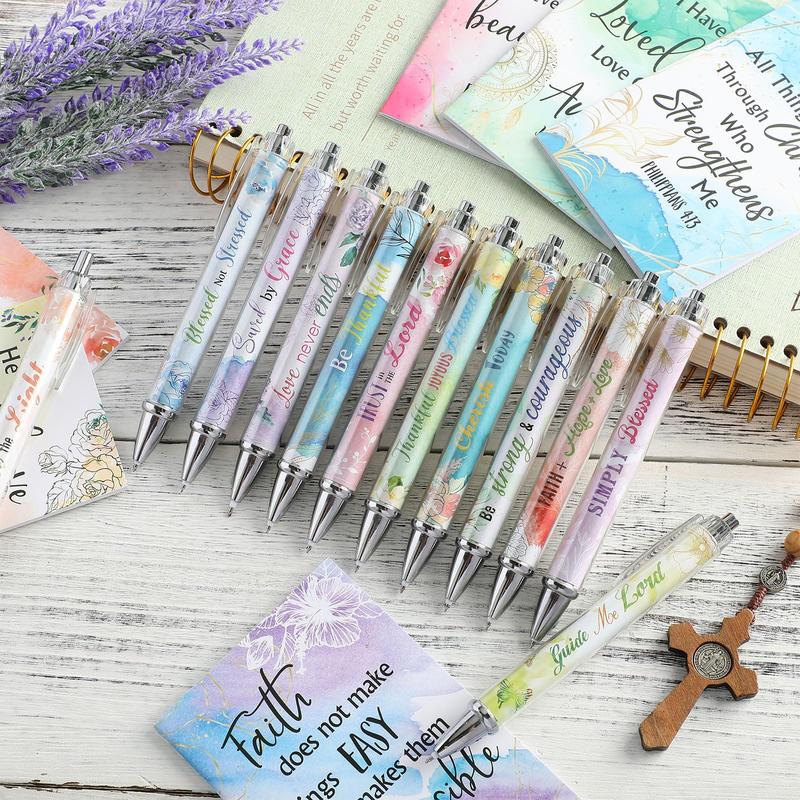 ✝️Christian Gifts Set: Motivational Pens & Bible Verse Notebooks – Inspire Your Faith Journey🌸