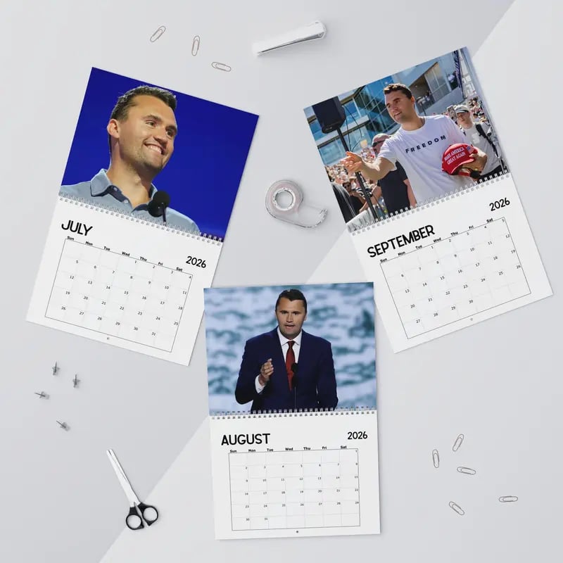 ❤️2026 Charliie Kirk Calendar & 🙏RIP Charlie Kirk🙏