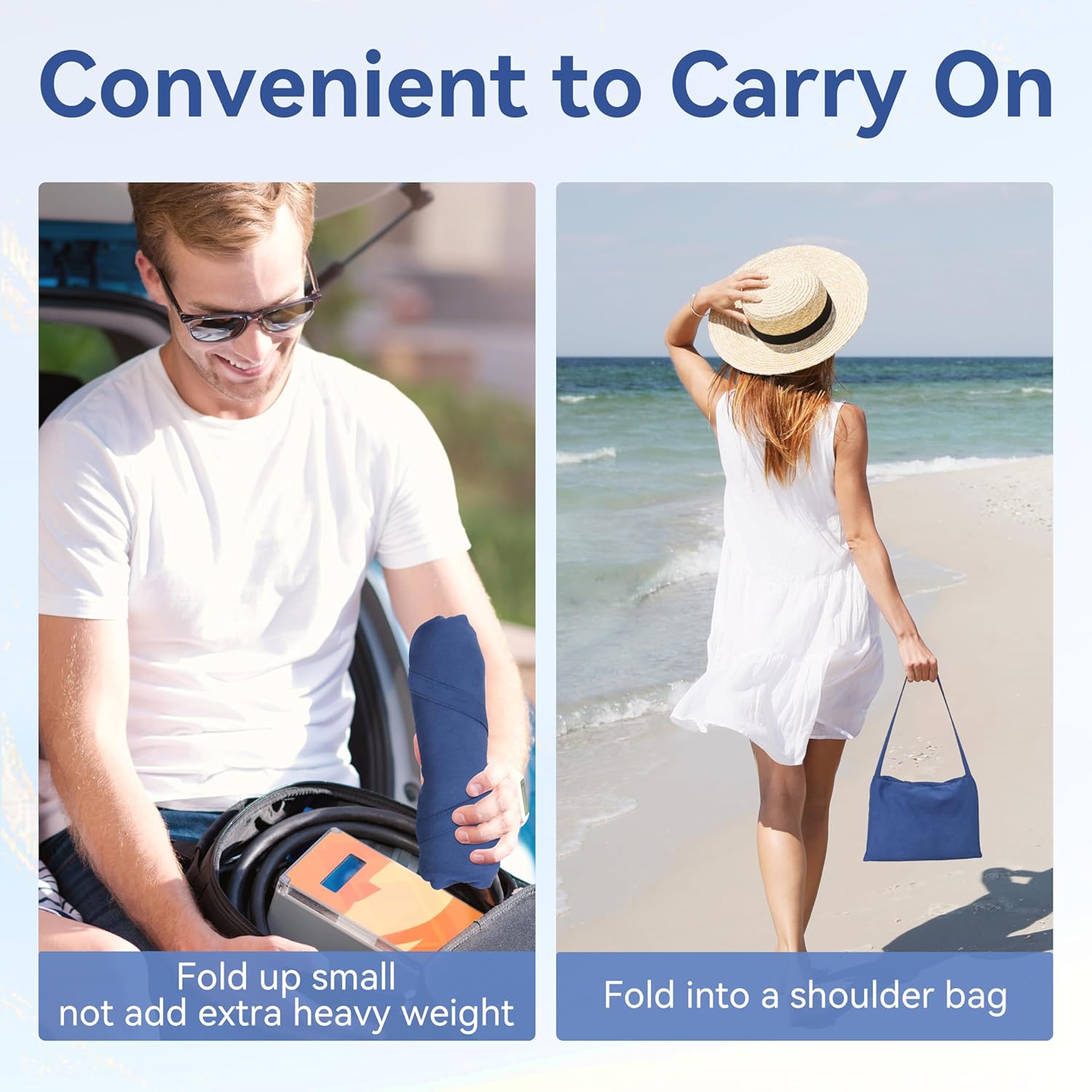 🎉Last Day 55% OFF🎁Sun Lounger Towel in Bag with Pockets Storage