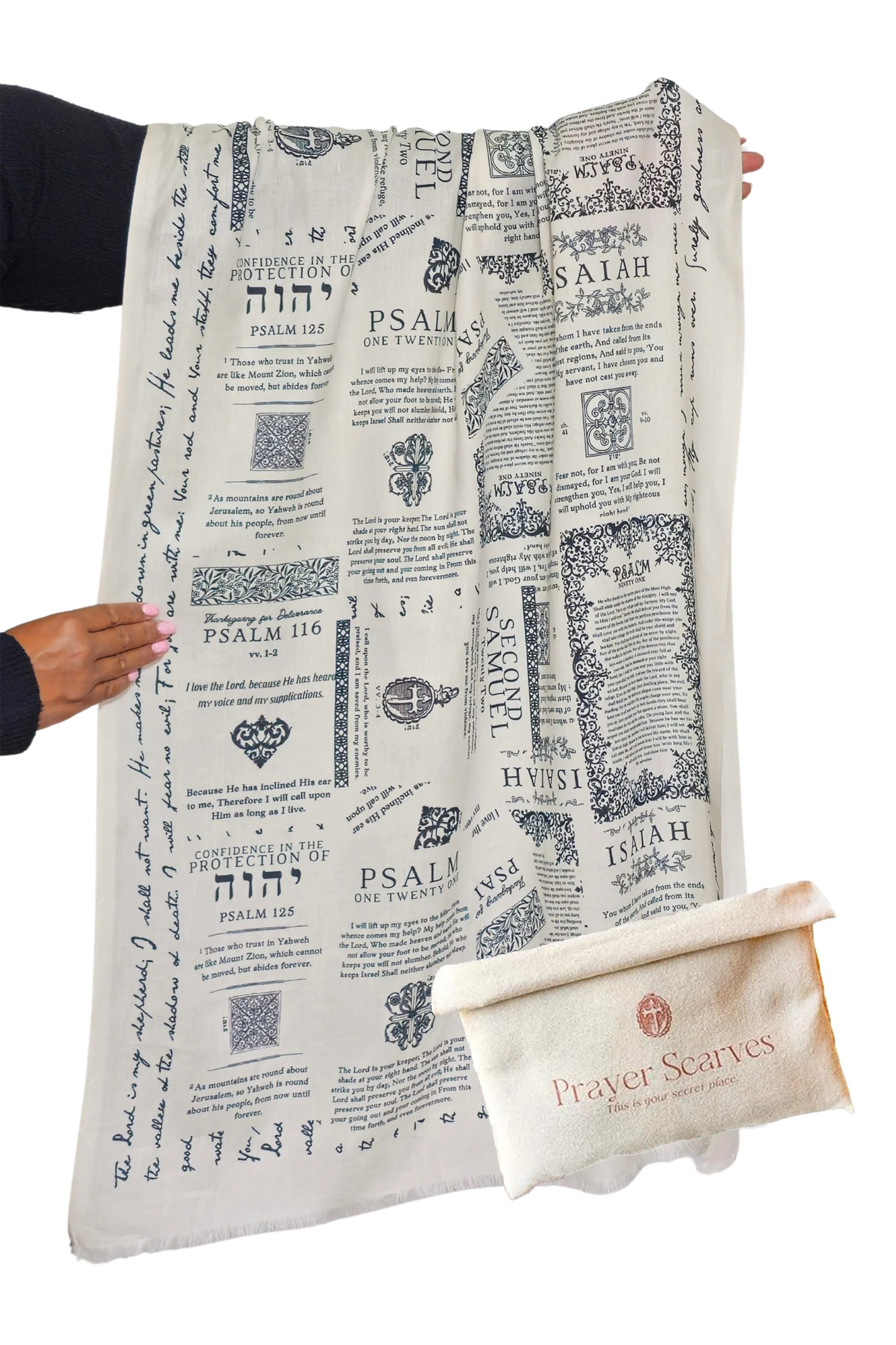 ✝️Christian Prayer Shawl: Protection Bible Verse Scarf, Yeshua Scripture Wrap🙏