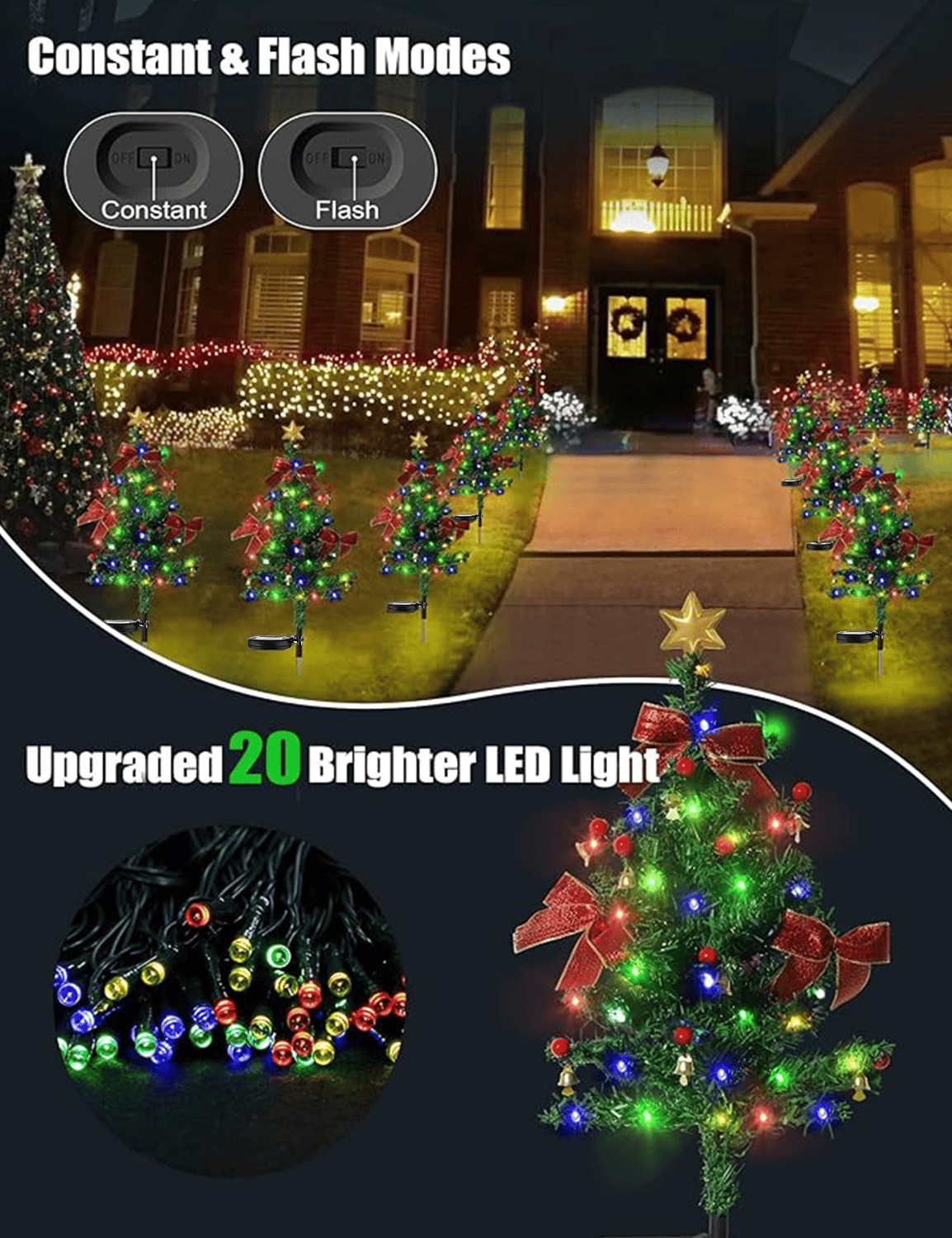 🔥Christmas Hot Sale 70% OFF-🎄Solar Christmas Trees Lights Outdoor Decoration Waterproof