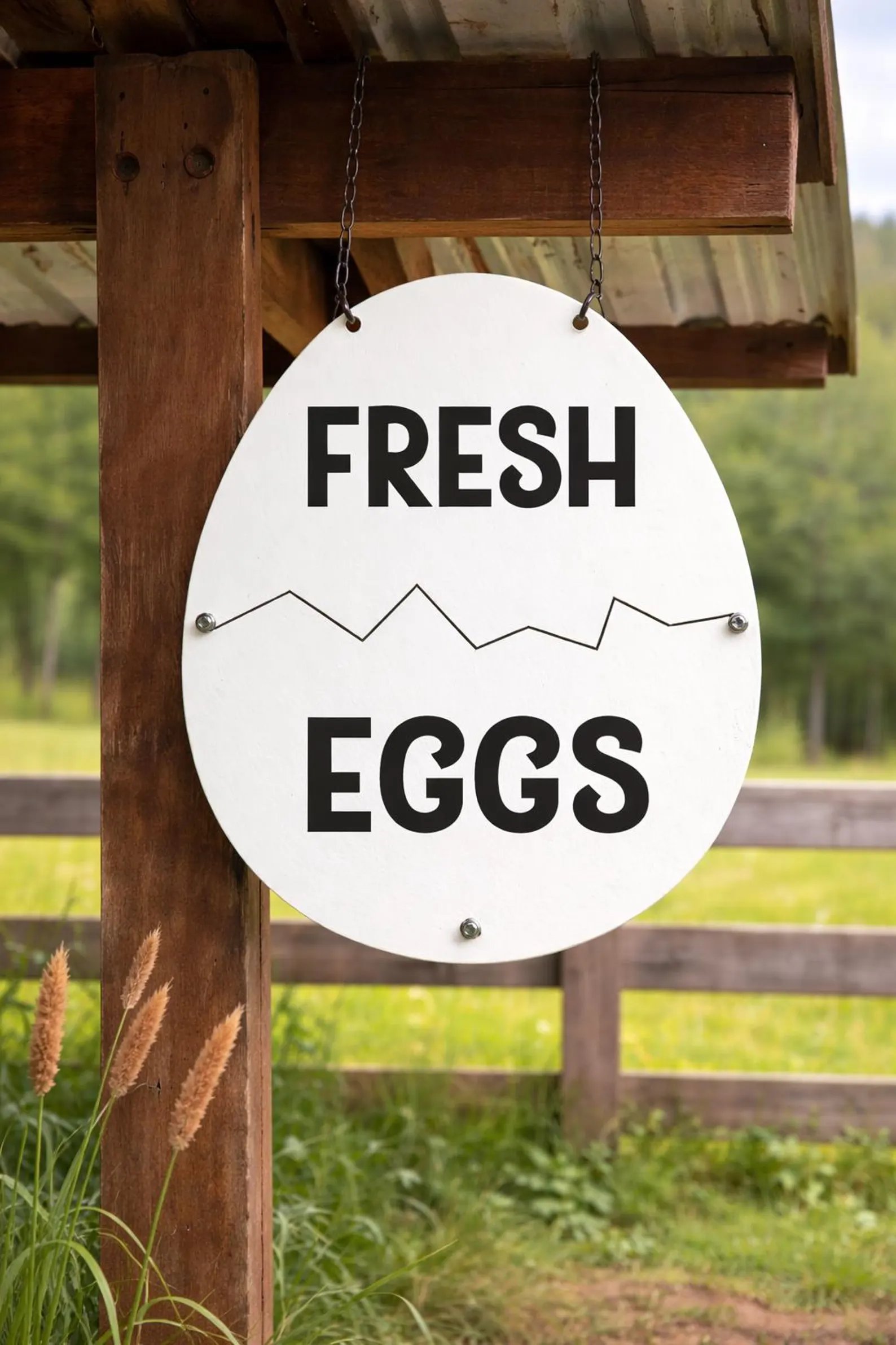 🔥Last Day 50% OFF -🥚Farm Fresh Eggs Metal Sign - Rustic Farmhouse Decor for Coop & Market🏠🐔