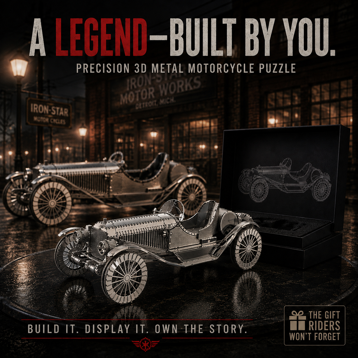 🔥Last Day 70% OFF -🔥Silver Motorcycle 3D Metal Assembly Puzzle