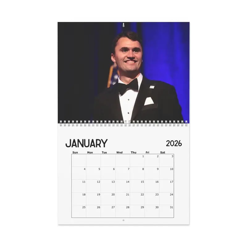❤️2026 Charliie Kirk Calendar & 🙏RIP Charlie Kirk🙏