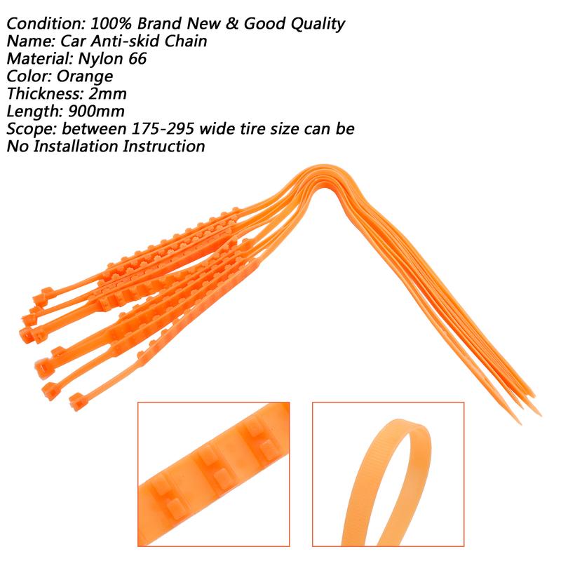 40条通用轮胎防滑链，适用于轿车、卡车、SUV，冬季紧急驾驶，增强牵引力