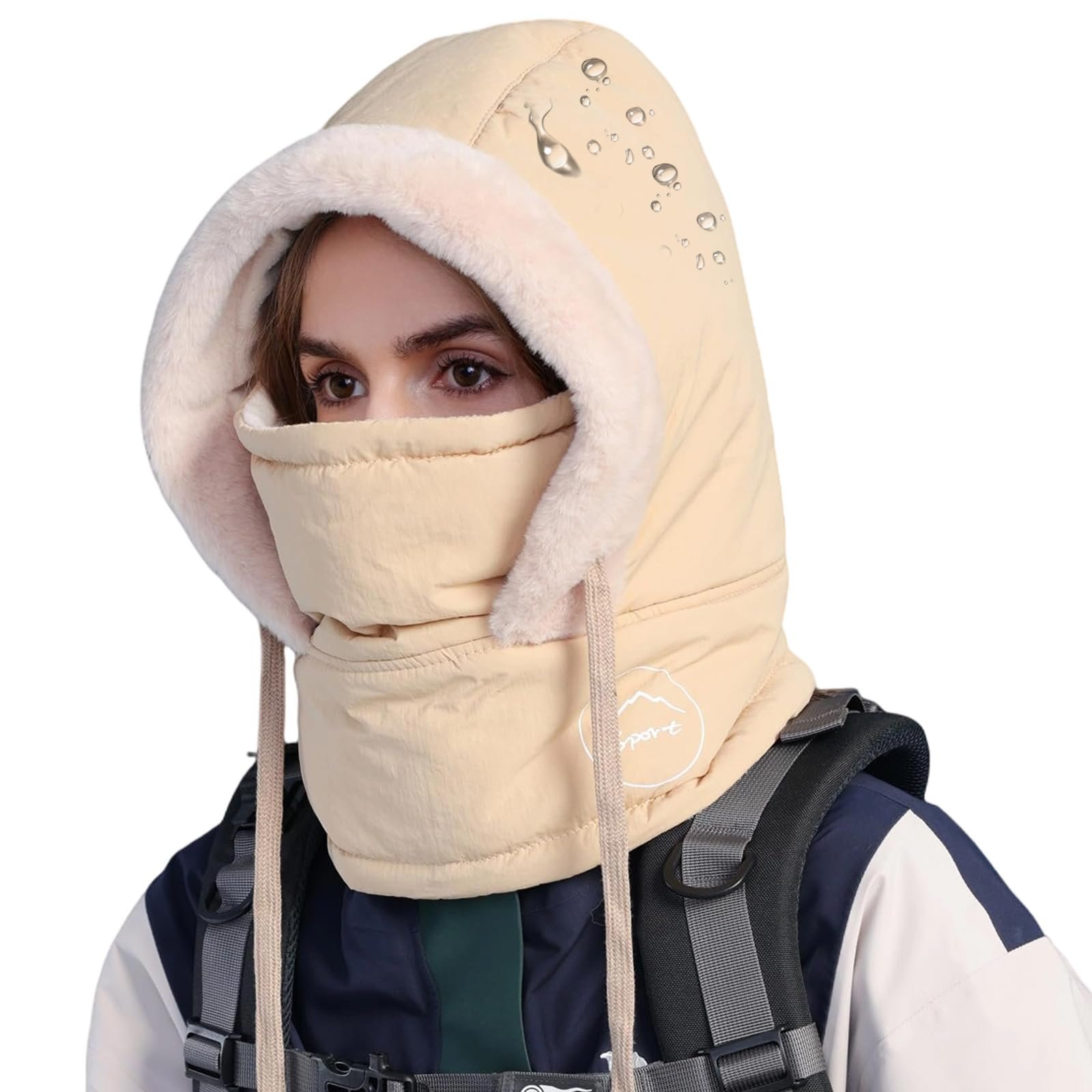 ❄️Unisex Winter Balaclava Hoodie - Waterproof Fleece Ski Mask with Face Shield & Earmuffs