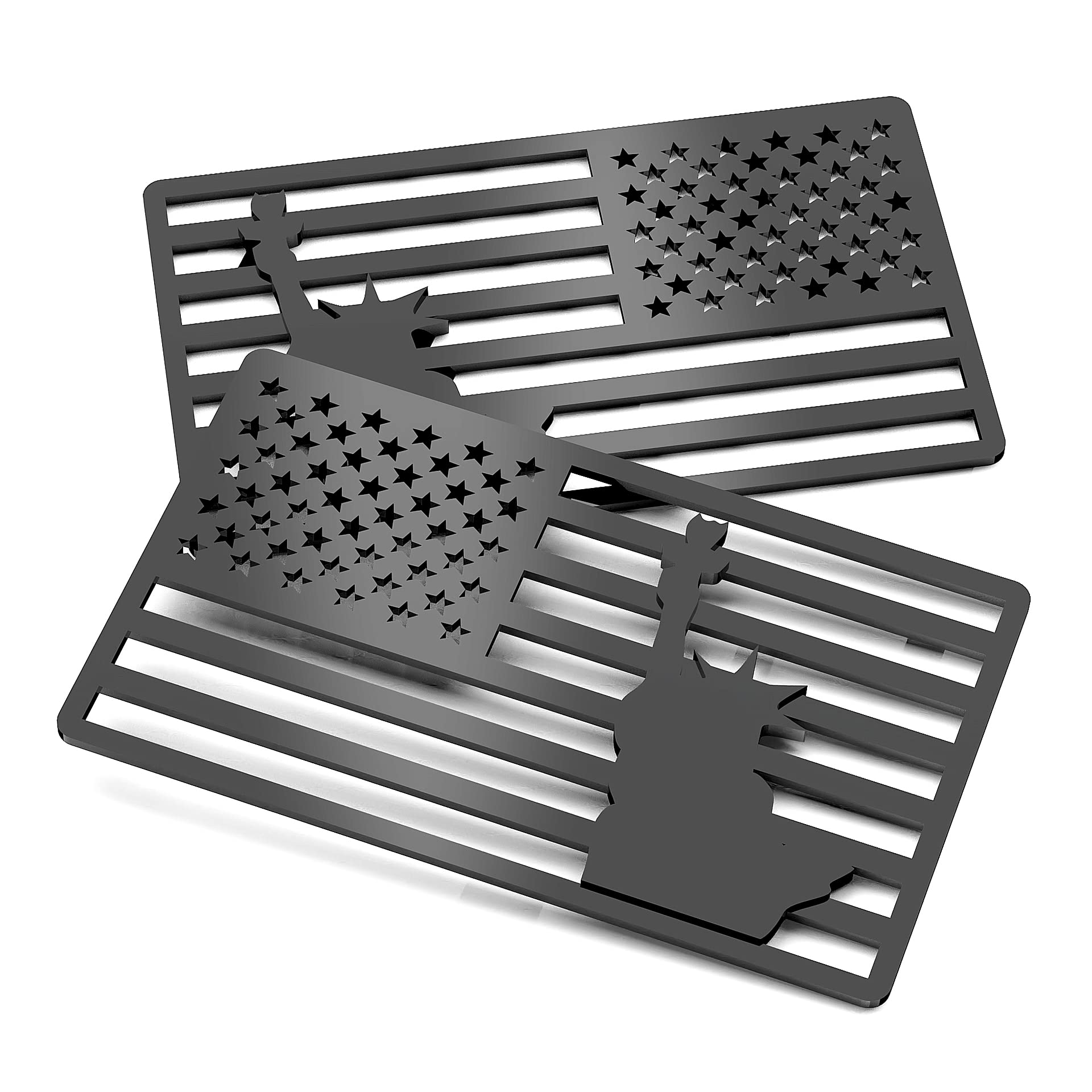 š„Last Day 55% OFF - 3D All-Black American Flag Emblem Decal