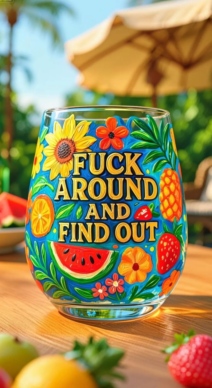 🔥Limited Edition🎁Hand-painted Swear Four Seasons Glass