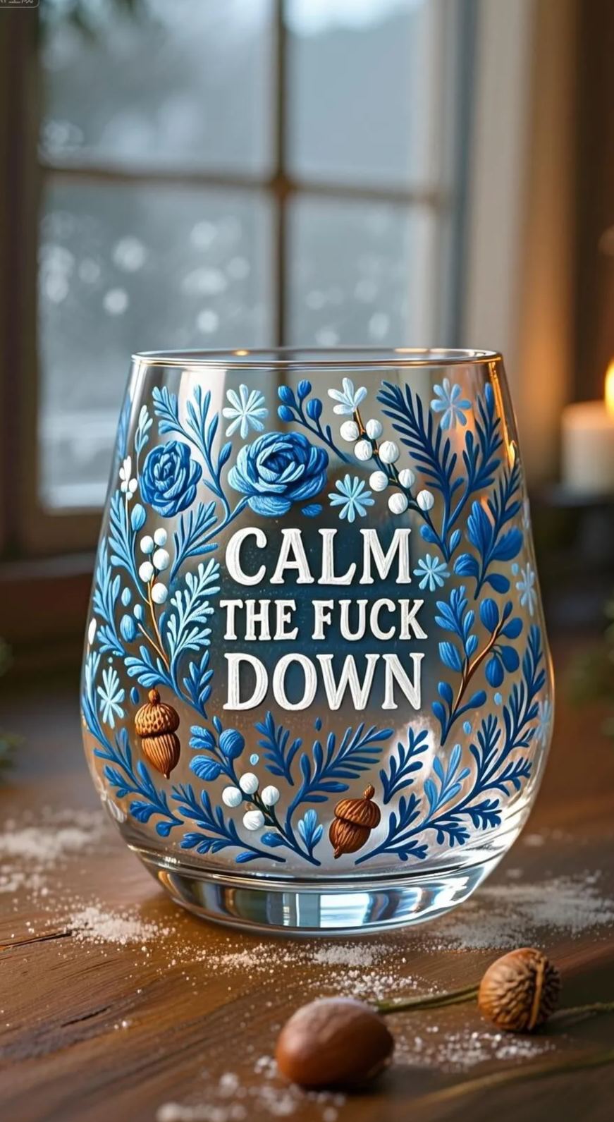 🔥Limited Edition🎁Hand-painted Swear Four Seasons Glass